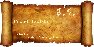 Brood Izolda névjegykártya